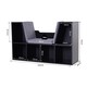 image 5 of HOMCOM Bookcase Storage Shelf with Cushioned Reading Seat, Cube Bookshelf Organizer for Bedroom Living Room, Black