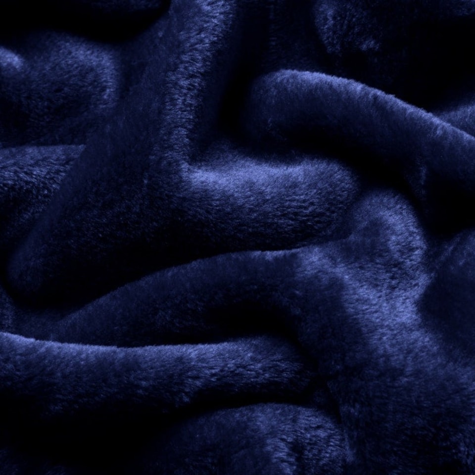 image 1 of Mink Throw Soft Touch Blanket Fleece Faux Fur 150x200cm | Blue