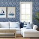 image 3 of Country Floral Wallpaper in Blue Blue