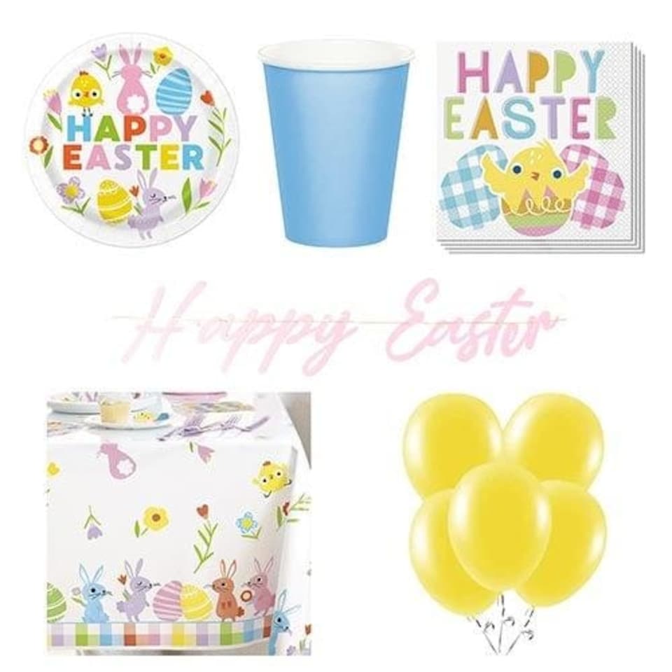 Happy Easter 8 Person Deluxe Party Pack