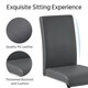 image 5 of Yaheetech  Set of 2 Dining Chairs Faux Leather Chairs with Metal Legs Grey | Dark Grey