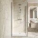 image 3 of Balterley Contemporary Shower Enclosure Glass Side Panel | Silver | Chrome | 1