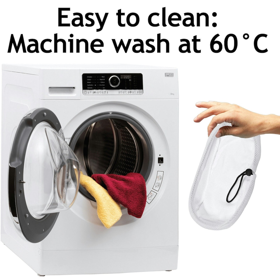 image 1 of SPARES2GO Steam Mop Cloths for MORPHY RICHARDS 720020 720021 720502 70495 9-in-1 2-in-1 Cleaner Pads x 4