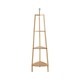image 1 of ValueLights Hiru Natural Wood 3 Tier Shelf Floor Lamp | Brown