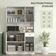 image 8 of HOMCOM Freestanding Kitchen Cupboard, Storage Cabinet with Doors White
