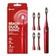 image 1 of LG Reach Dual Sonic Toothbrush includes 4 Toothbrush Heads 27000 VPM Red