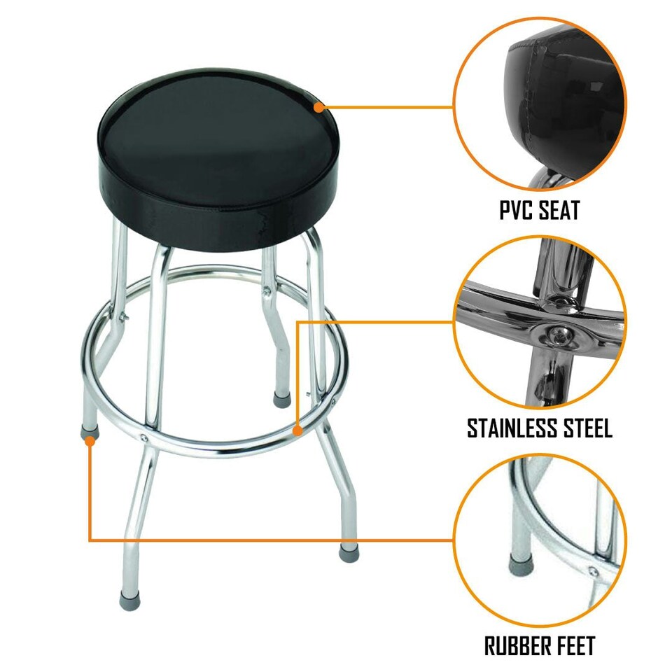 image 1 of Rocksax David Bowie Bar Stool - Aladdin Sane Black