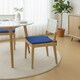 image 2 of Foam Seat Pad with Ties Pack of 2 Comfortable Chair Cushion for Dining, Kitchen Garden Seating | Blue | Navy Blue