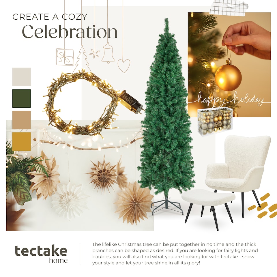 image 1 of Christmas Tree Comet - artificial Christmas tree in green with lifelike look | Green | green | 1