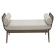 image 4 of Interiors by Premier Rattan Woven Day Bed with 2 side Round Pillow, Rattan Lounge Bench, Wooden Day Bed for Living Room Brown