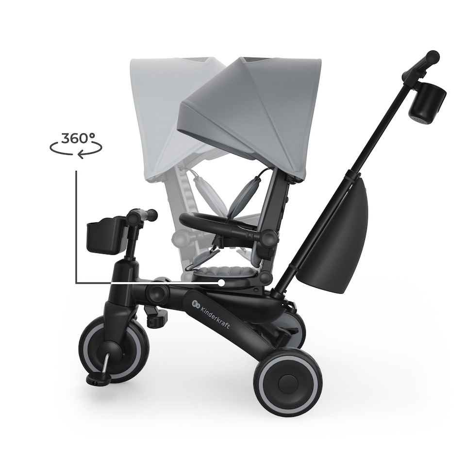 image 1 of Kinderkraft JAZZ 3 Tricycle | Grey | Grey