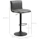 image 3 of HOMCOM Set of 2 Adjustable Height Bar Chairs with Footrest, Grey