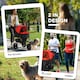 image 8 of PawHut Folding 3 Wheel Pet Stroller Travel Adjustable Canopy Storage Brake Red
