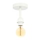 image 3 of Traditional Matt White Ceiling Light Fitting for Industrial Style Light Bulbs | White