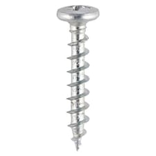 Timco - Window Fabrication Screws - Friction Stay - Shallow Pan Countersunk - PH - Single Thread - Gimlet Point - Zinc (Size 4.3 x 25 - 1000 Pieces)