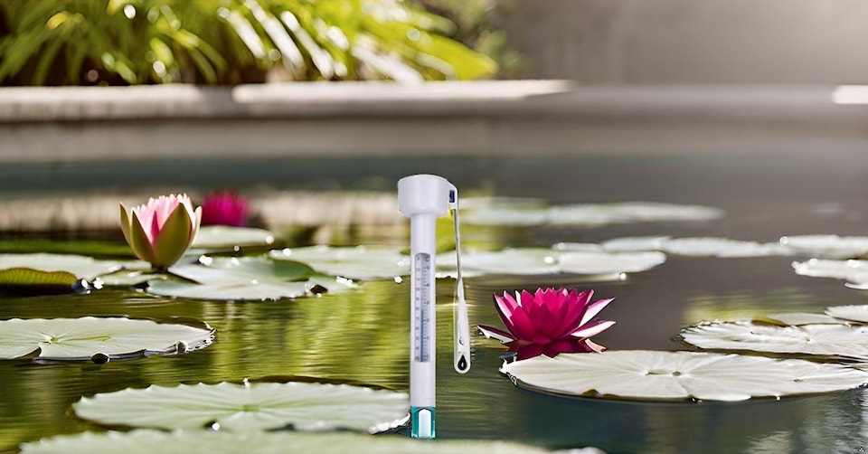 image 1 of Deep Blue Pro Round swimming Pool hot tub Thermometer floating temperature guage