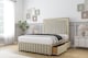 image 4 of Sloomy Boston Gold Cream Plush Divan Bed Base 2 Drawers Right Side With 26 Inch Strutted Headboard & 12 Inch Matching Footboard | Cream | Cream | Small Double | 1