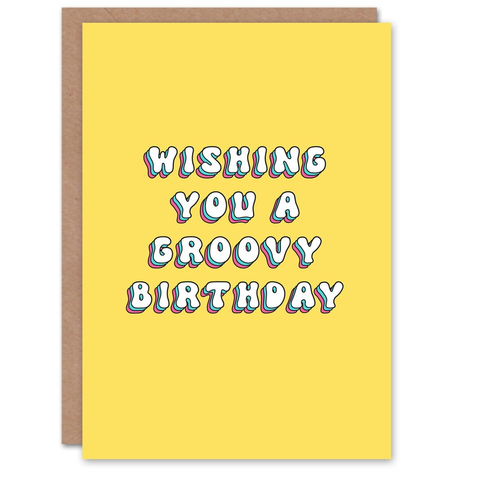 image 1 of Groovy Wishes For Her Birthday Card