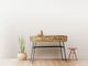 image 3 of Amar Console Table - Iron Base - Mango Wood/Iron - L50 x W100 x H75 cm - Light Finish - Assembly Required