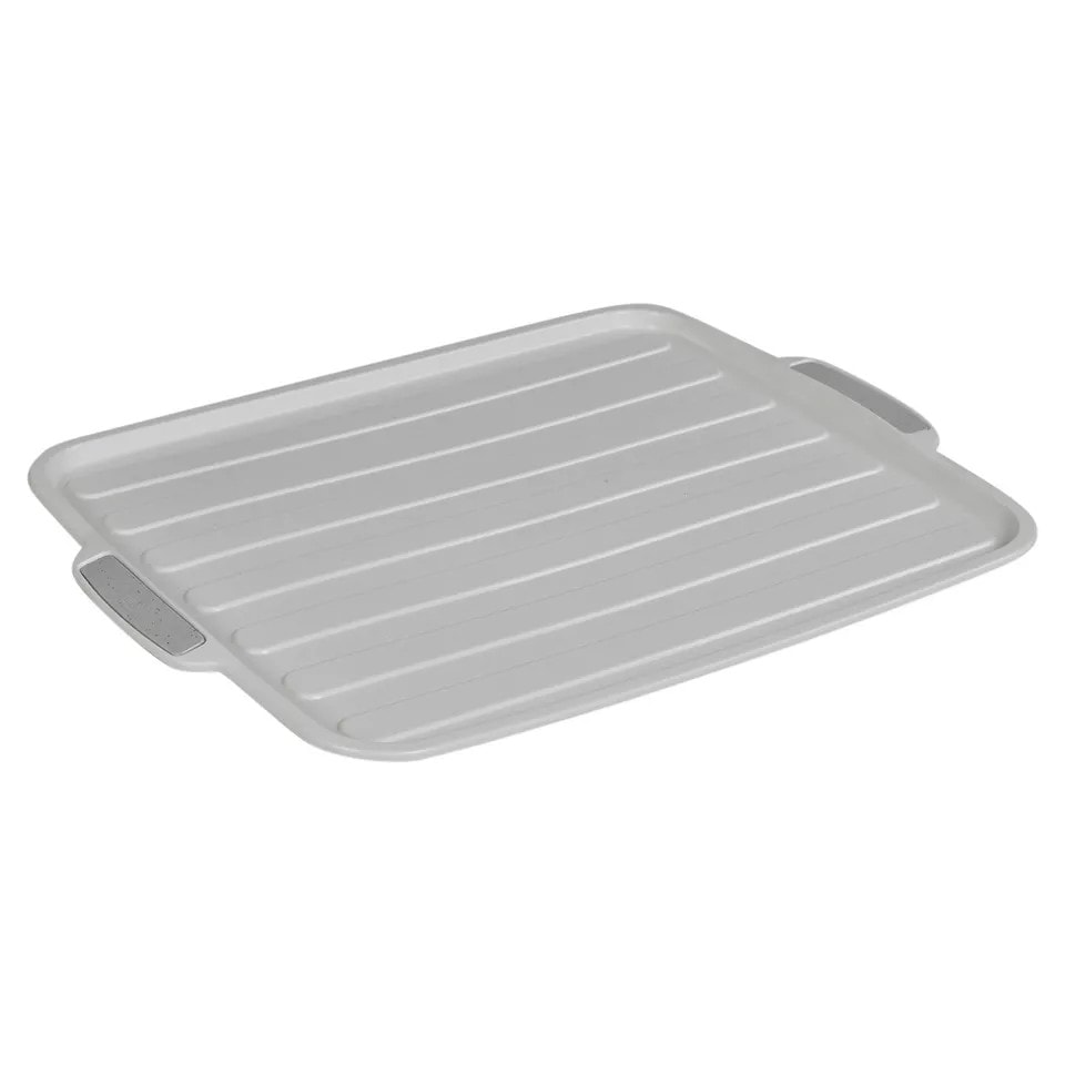 image 1 of Rattan Effect Dish Drainer with Tray | White | 1