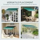 image 10 of Outsunny Replacement Canopy for 3 x 2.5 m Awning (Fabric Only), Green Cream | Cream