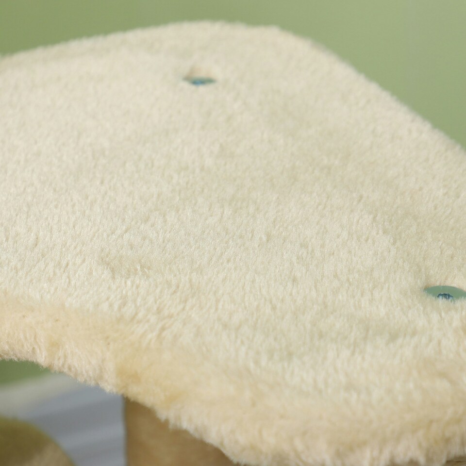 image 1 of PawHut Dog Cat Stairs Pet Steps for Bed Sofa with Scratching Post Beige
