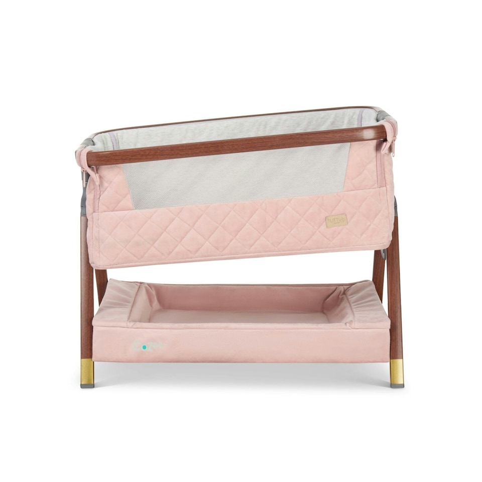 image 1 of Tutti Bambini CoZee Luxe Mini Me Crib - Walnut/Blush