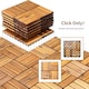 image 5 of Acacia Wood Interlocking Patio Deck Tile 27 Pcs Hardwood Flooring Tile Building