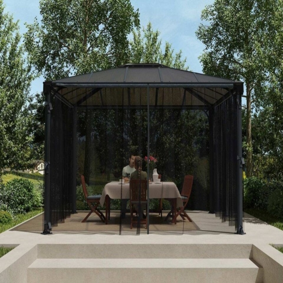 image 1 of Net Curtain set for Rectangle Gazebo 4000/5000 - L465 x W465 x H217 cm (Gazebo Not Included)