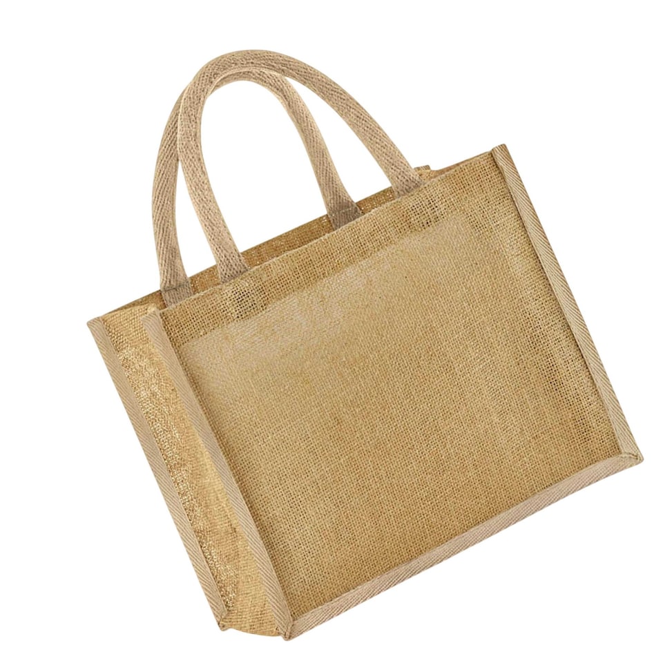 image 1 of Westford Mill Starched Jute Midi Tote Bag | Multi | Natural | One Size | 1