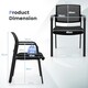image 2 of COSTWAY Set of 2 Meeting Waiting Room Office Chairs Stackable Black