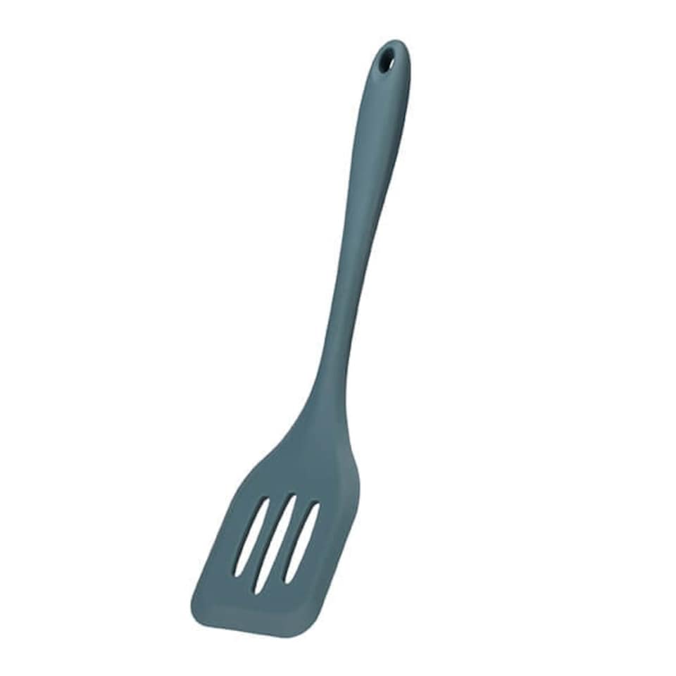 image 1 of Fusion Twist Silicone Slotted Turner Blue
