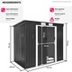 image 6 of Shed with Pitch Roof - steel, foundation included, 213 x 130 x 173 cm | Grey | grey/white | 213 x 130 x 173 cm | 1