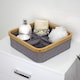 image 1 of Showerdrape Cotswold Bamboo Storage Basket with 4 Compartments | Grey | 1