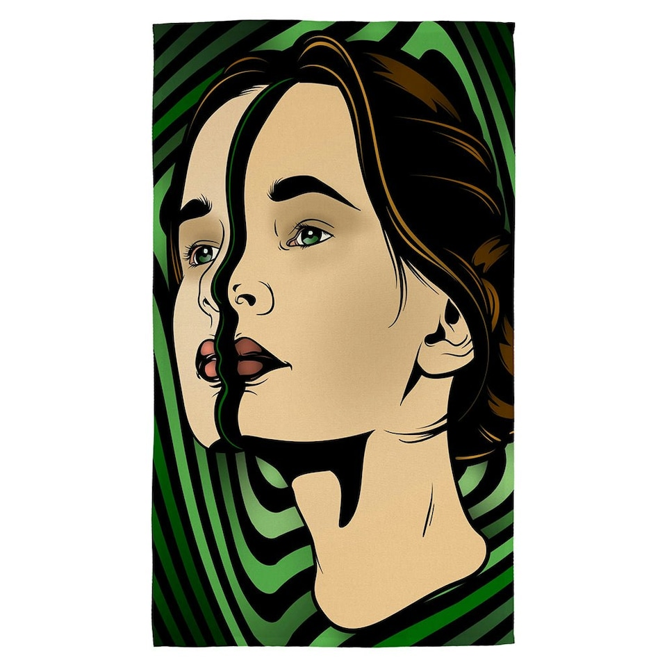 image 1 of portrait of woman (Kitchen Towel)