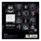 image 2 of Wednesday 2025 Wall Calendar - Black/Blue/White - One Size