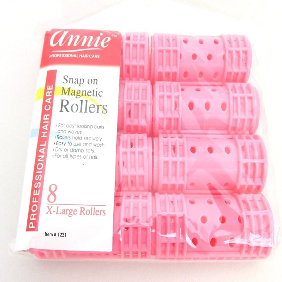 image 1 of Annie Snap On Extra Large Magnetic Rollers Pink