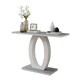 image 1 of Furniturebox Giovani Modern Grey White Halo High Gloss Glass Console Table