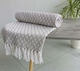 image 5 of Eden Cotton Geometric Throw | Brown | Brown (228x254 cm) | S | 1