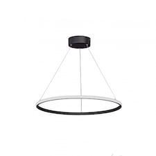 LED Chandelier Light Ring Chandelier Black 40 cm