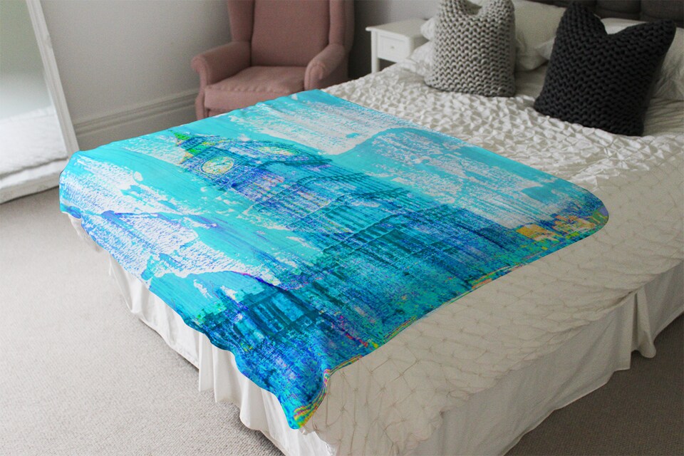 image 1 of Crazy Blue Ben Blanket | Multi