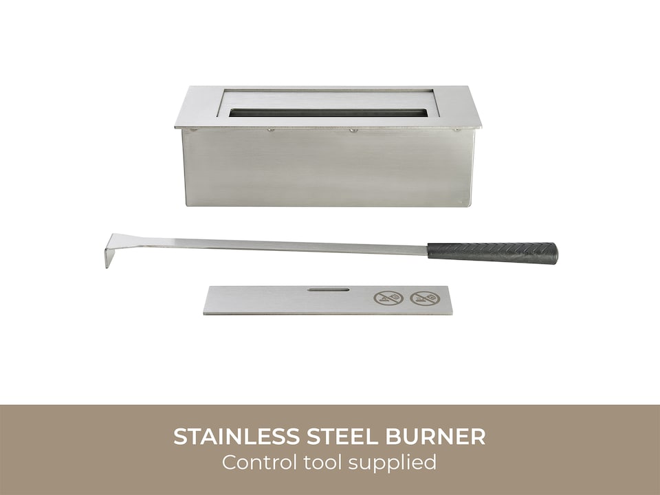image 1 of Small Bio Ethanol Burner in Stainless Steel, 1.5 Litre Capacity