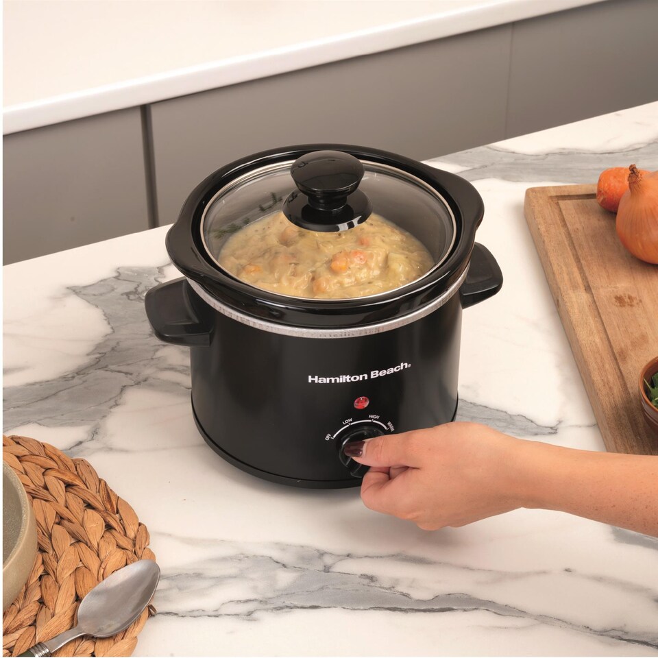 image 1 of Hamilton Beach 'The Mighty Mini' 1.8L Black Slow Cooker