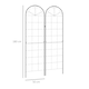 image 7 of Outsunny Set of 2 Metal Trellis for Climbing Plants, Grid Design, 50 x 180cm
