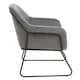 image 3 of Interiors by Premier Grey Velvet Black Frame Armchair, Easy Care Velvet Chairs, Indoor Dining with Velvet Dining Chair