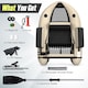 image 5 of COSTWAY Inflatable Fishing Float Tube Portable Adult Fishing Boat w/Pump