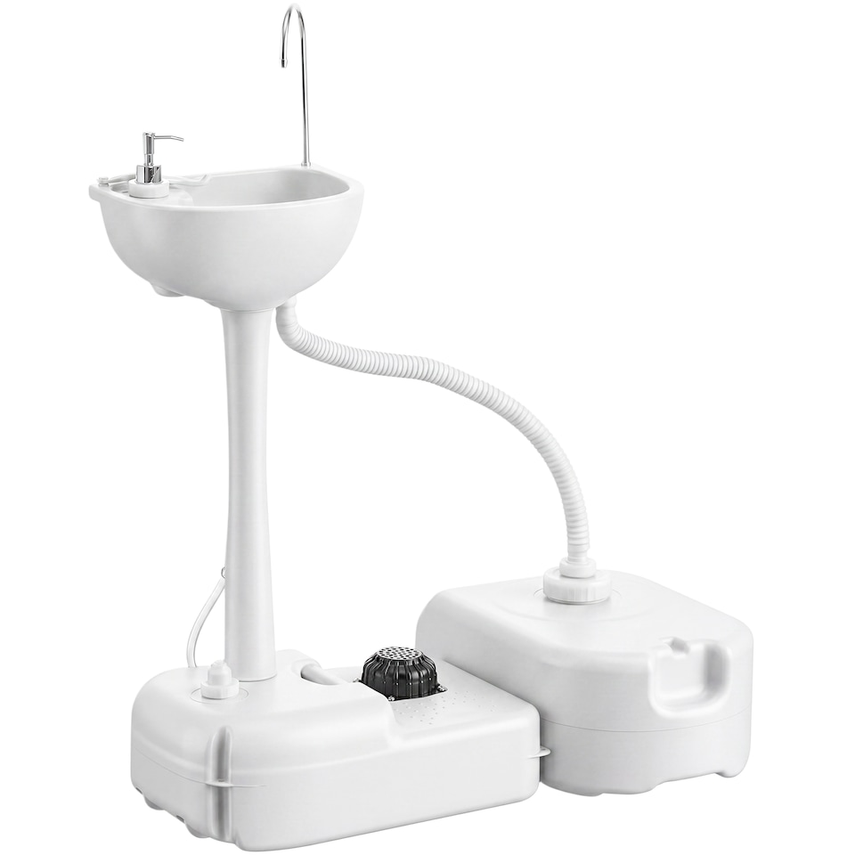 image 1 of Outsunny 24L Portable Portable Hand wash Sink Hand Washing Basin Water Tank HDPE
