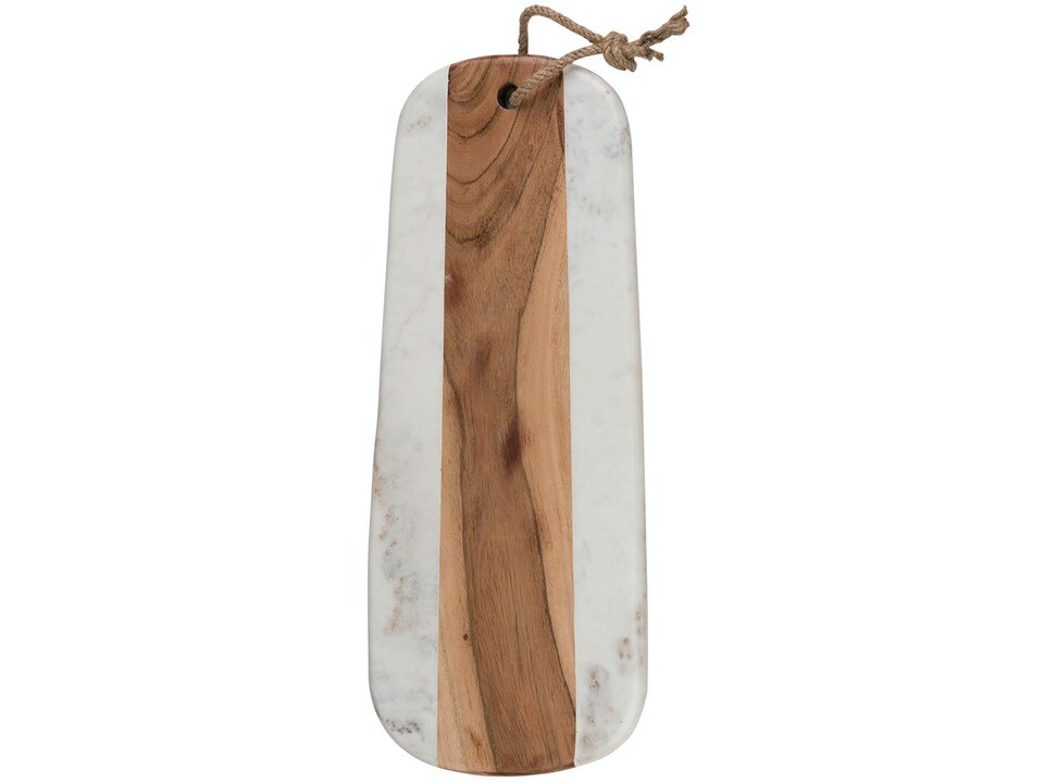 image 1 of Artesa 2 Piece Wine and Cheese Serving Set, Marble Wine Cooler and Acacia Wood Cheese Serving Board