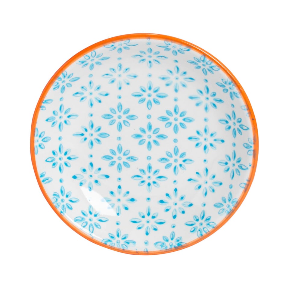 image 1 of Nicola Spring 12 Piece Hand-Printed Espresso Cup & Saucer Set - 65ml - Navy | Blue | Blue | 12