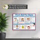 image 2 of Pegdev Eye First Aid Laminated Health & Safety Poster A2 Landscape Durable Sign